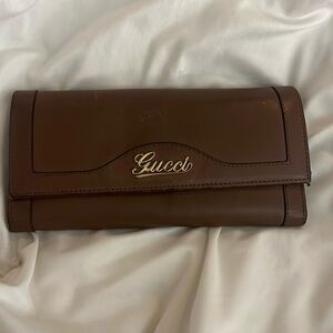 Large Brown Gucci Clutch Wallet